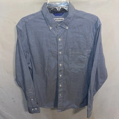 Camisa de Vestir Tommy Bahama Para Hombre Talla Mediana Azul Salir Fiesta Activa Foto 1 de 4