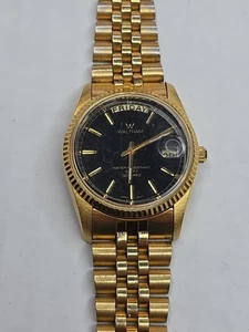 Vintage Waltham XK 690-012 President Men's Quartz Wristwatch HK Gold Tone *READ* - Picture 1 of 8