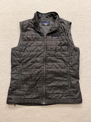 Chaleco Patagonia Nano Puff Para Hombres Gris Medio Cremallera Completa Acolchado Aislante Puffer Foto 1 de 4