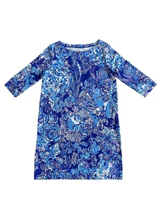 Lilly Pulitzer Girls Mini Sophie Dress Royal Blue Purple Size L 8-10 - Picture 1 of 6