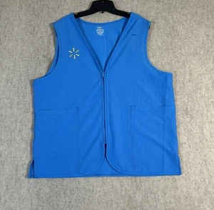 NEW Walmart Vest XL Blue Employee Store Associate Full Zip Embroidered Spark  - Picture 1 of 3
