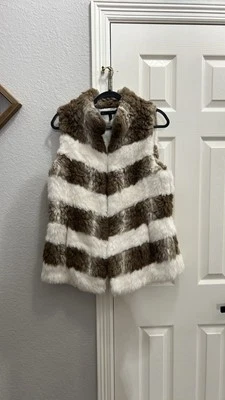 Chaleco Casa Blanca Mercado Negro Mujeres Marfil Imitación Piel XL Nuevo Con Etiquetas Foto 1 de 4