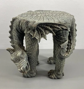Design Toscano Dragon Stool Jaimy Toscano 11" Resin End Table or Plant Stand EUC - Picture 1 of 15