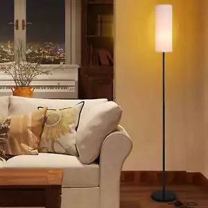 Modern Floor Lamp Standing Lamp with Linen Shade Tall Pole Lamp for Study Living - Picture 1 of 8