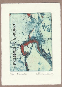 Exlibris - CAROLINE SALTZWEDEL - For E. Kunze - Signed - 2005 - C3/3-Etching - Picture 1 of 1