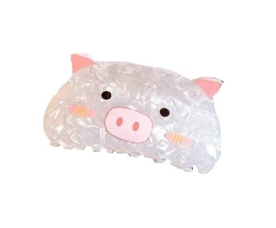 NEW Cute Pink Pig Piggy Hair Claw Hair Clip Hair Accessories Barn Animals Gift - Image 1 of 3