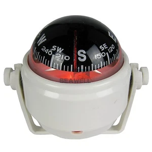 LED Boat Navigation Compass for Marine Sail Ship Vehicle Car White Electronic - Imagen 1 de 4