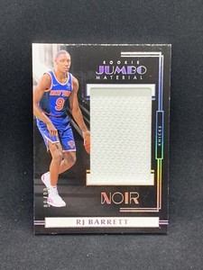2019-20 Panini Noir RJ BARRETT Rookie Jumbo Material Jersey 99/99 RC Knicks
