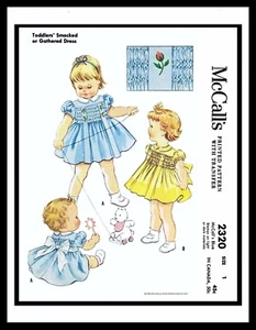 VESTIDO McCall's #2320 Patrón Niñas Calado Vestido Bebé Elige 1/2/6 Mes - Imagen 1 de 18