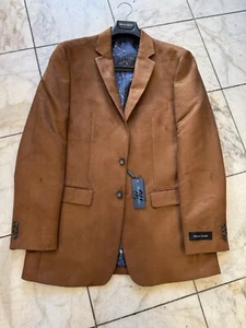 NWT Marco Grassi Classic Men's Sport Jacket Tan Color Micro Suede Size 60L - Picture 1 of 9