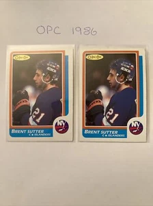 1986-87 OPC #117 BRENT SUTTER NEW YORK ISLANDERS O-PEE-CHEE X 2 cards - Picture 1 of 2
