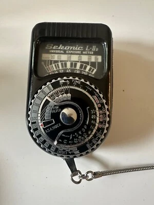 Medidor de exposición a luz vintage Seiko Sekonic L-II 2, estuche de cuero (11) Foto 1 de 4