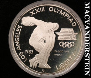 1983-S Argent Jeux Olympiques de Los Angeles épreuve commémorative dollar-gemme #87