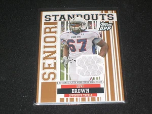 LEVI BROWN 2007 TOPPS SENIOR STANDOUTS LEGEND AUTHENTIC GAME USED JERSEY CARD - Picture 1 of 2