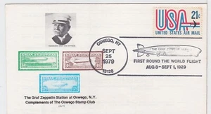 TurtlesTradingPost- Oswego, NY- 1979- Graf Zeppelin 50th Anniv Pictorial Cancel - Picture 1 of 1