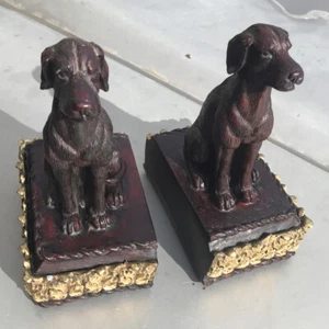 1997 CBK Ltd. Pair of  Labradors Retrievers Bookends Dogs Labs - Picture 1 of 5