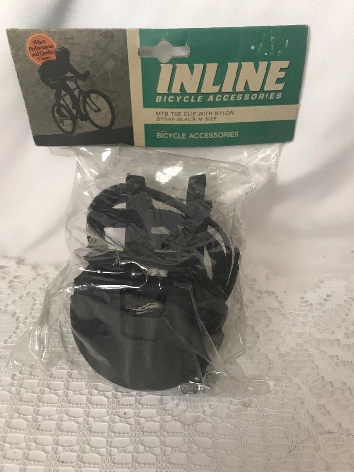 Inline Bicycle Accessories MTB Toe Clip With Nylon Strap Black M Size - Image 1 of 2