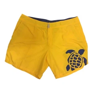 Vilebrequin Size XXL Yellow Swim Trunks with Sea Turtle Cut Out 6" Inseam - Picture 1 of 5