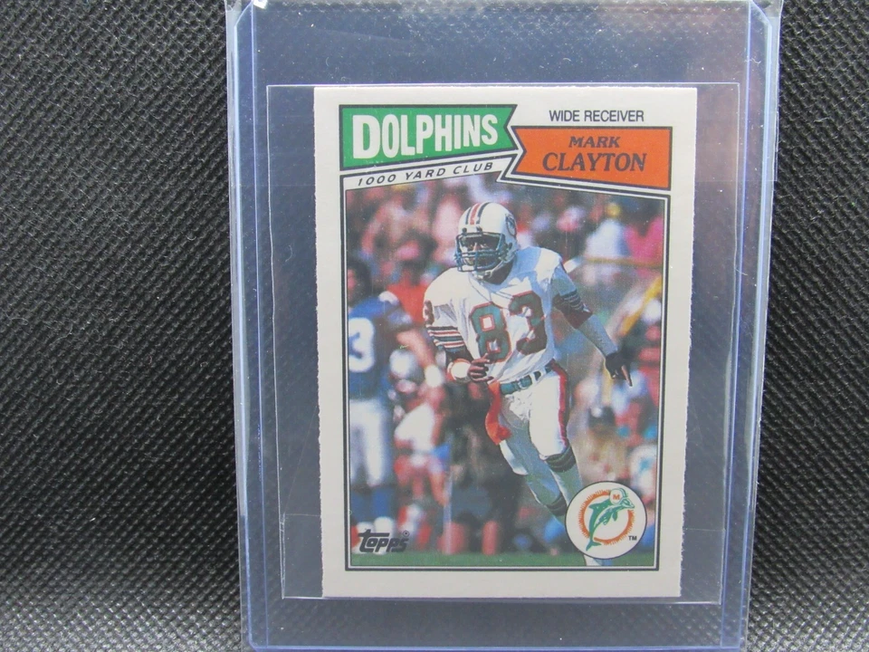 1987 MARK CLAYTON TOPPS UK FOOTBALL CARD # 53 MIAMI DOLPHINS - Image 1 of 1