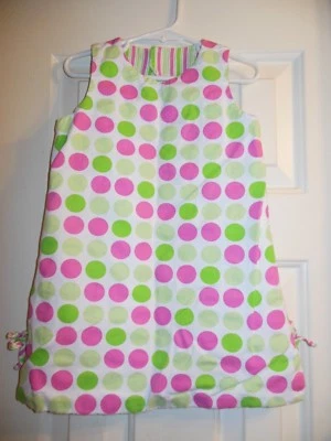 *CHEZ AMI by PATSY AIKEN* Reversible Polka Dot/Stripe Dress w' Bloomers Size 3 - Image 1 of 4