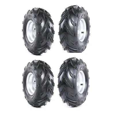 4pc 7" 16x8-7 16x8.00-7 Tire Rim Wheel 3 Lugs 16x8x7 16-8-7 for ATV Go kart Quad - Image 1 of 4
