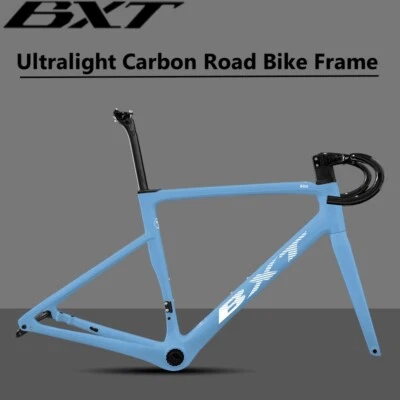 BXT Kohlefaser Rennrad Rahmen versteckter Kabelstraßenrahmen 700C Road Frames - Bild 1 von 4
