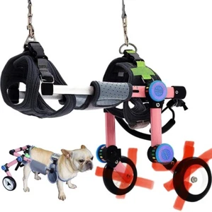 HobeyHove Adjustable Dog Wheelchair,Assist Small Pets w Hind Limbs XS Pink - Picture 1 of 6