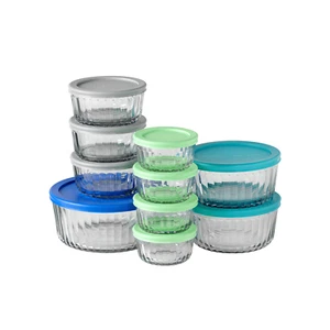 Sculpted Food Storage Containers with Lids, 20 Piece Set - Picture 1 of 6