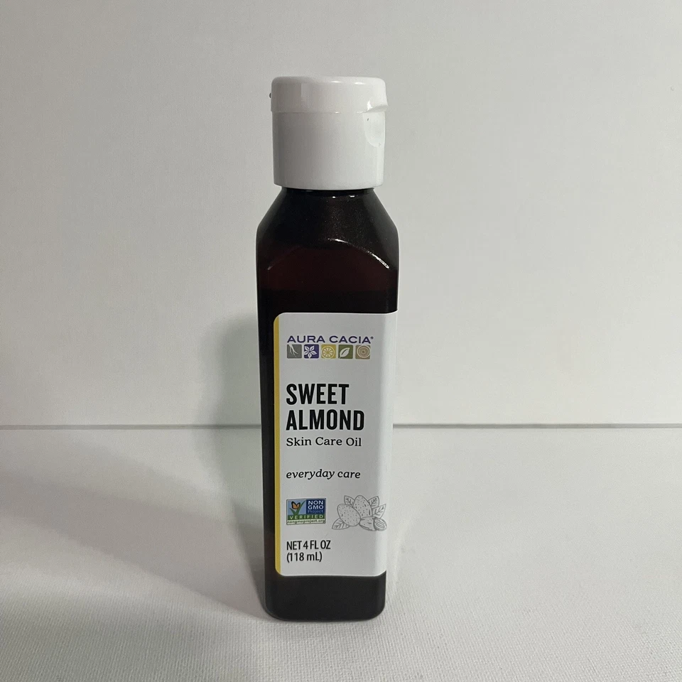 Aura Cacia Sweet Almond Skin Care Oil 4 Fl Ounces Oz 118 mL Every Day Care - Image 1 of 4
