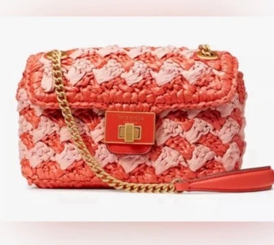 全新带标签 - Kate Spade 系列:Evelyn 钩针拉菲亚-🌷🌼 零售 350 美元  — 第 1/4 张图片