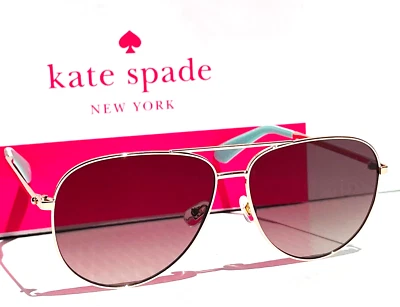Gafas de sol para mujer Kate Spade ISLA marco acuático dorado brillante marrón degradado Foto 1 de 4