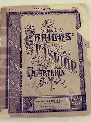 1884 Ehrichs Fashion Quarterly NY Catalog And Articles Dresses Purses Gloves Etc • 118.91$