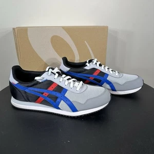 ASICS TIGER RUNNER Sneakers Piedmont Grey/ Tuna Blue Men’s Size 12 Eur 46.5 - Picture 1 of 5