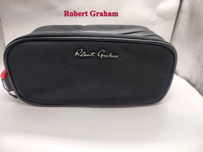 Nueva bolsa de viaje para hombre Robert Graham Hydrus Max negra de diseñador artículos de tocador Foto 1 de 4