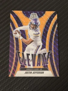 2025 Panini Mosaic Orange Florescent Exclusive Elevate Justin Jefferson #13 - Picture 1 of 2