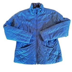 Athleta Lightweight Packable Puffer Jacket – Blue – Size M – EUC - Picture 1 of 6