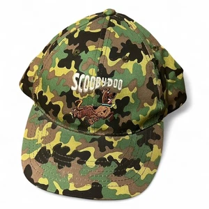 Vintage 2002 Hombre Scooby Doo Correa Ajustable Trasera Camuflaje Sombrero - Imagen 1 de 6