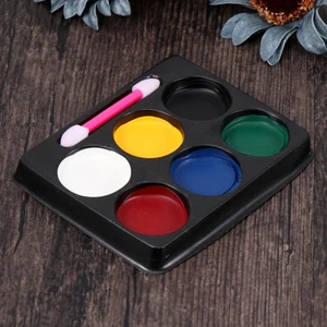 6 Color Halloween Kids Face Paints Set Drawing Body Painting Kits with Brush - Picture 1 of 11