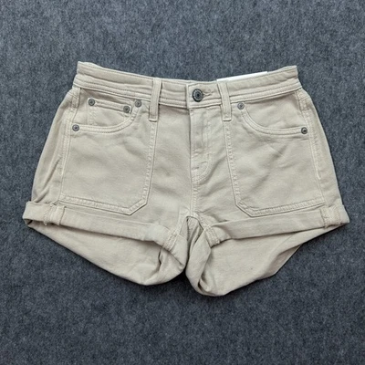 American Eagle Dreamy Drape Easy Shortie Shorts Women's Size 000 / 23 Khaki NWT - Image 1 of 4