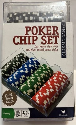 Poker Chip Set Cardinal 100 11.5g Heavy Weight Dual Toned Las Vegas Style Tray - Image 1 of 4