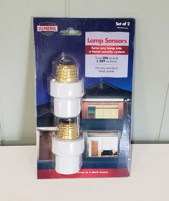U.S. Patrol Set of 2 Lamp Sensors Fits Standard Sockets Home Security  - Image 1 of 2
