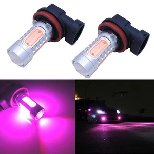 Led Front Fog Lights Non-deformation Pink Quick Installation High Quality - Picture 1 of 10
