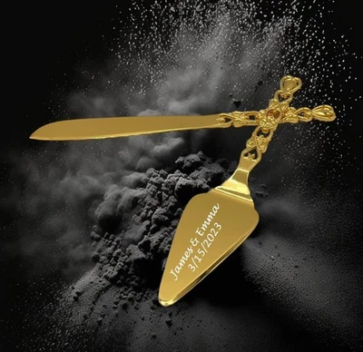 Juego de cuchillos y servidores personalizados para pasteles de boda - Grabado gratuito - Regalo por GIFTS INFINITY Foto 1 de 2