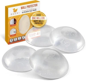 Ducki Door Stop Wall Protector | Self Original - 2" (4 Pack), Clear - Picture 1 of 8