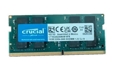 Crucial CT16G4S266M.M16 16GB DDR4-2666MHz PC4-21300 Laptop/Mac Memory RAM - Image 1 of 2