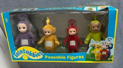 💎RARO De Colección 1996 Teletubbies FIGURAS POSABLES Oso Dorado Reino Unido SOLO JUEGO DE CAJA COMPLETA Foto 1 de 4