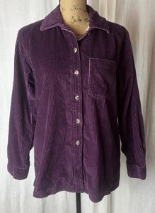 LL Bean Wide Wale lila Cord Hemd Shacket Flanell gefüttert Damen XS - Bild 1 von 7