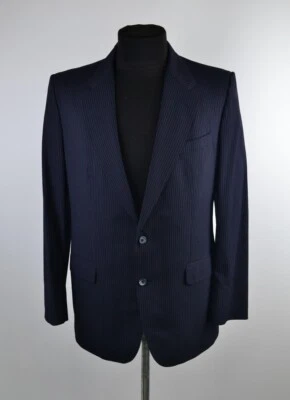 Blazer Aquascutum Rayas Dos Botones Azul Hombre Talla L Foto 1 de 4