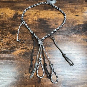 Paracord Schnellwechsel Ruf Schlüsselband Entenjagd schwarz weiß grau SUPER! - Bild 1 von 9