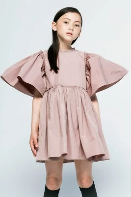 CHRISTINA ROHDE GIRL'S DRESS DUSTY ROSE  FLUTTER FLARE SHORT SLEEVE SZ 12 - Image 1 of 4
